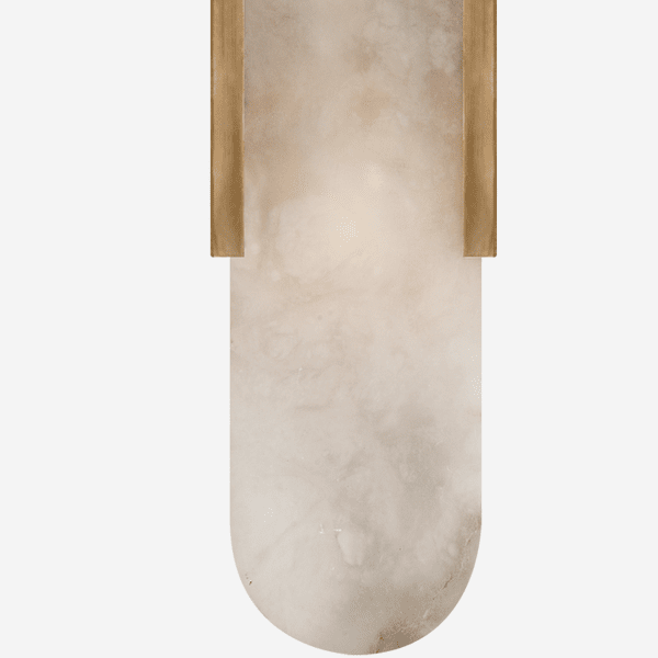 Product photograph of Andrew Martin Melange Wall Light Antique Burnished Brass Alabaster from Olivia's.