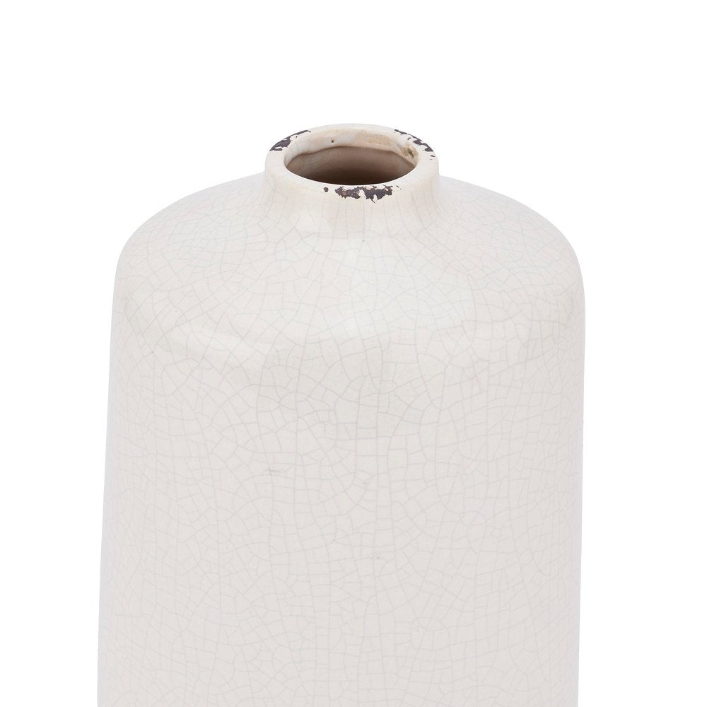 Product photograph of Hill Interiors Garda Glazed Liv Vase In White from Olivia's.