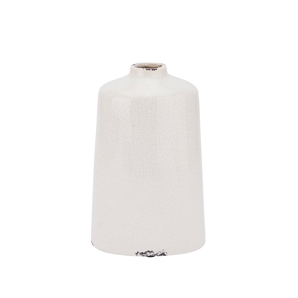 Product photograph of Hill Interiors Garda Glazed Liv Vase In White from Olivia's