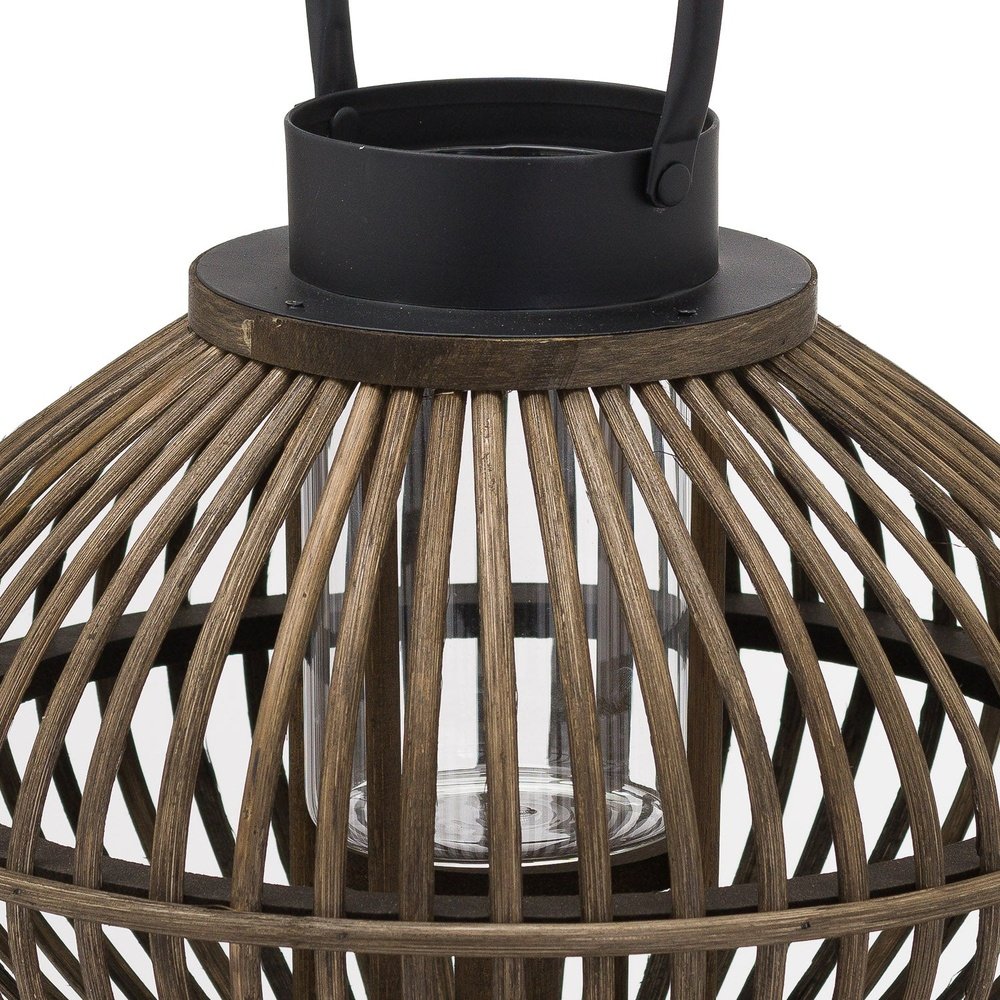 Product photograph of Hill Interiors Bamboo Style Lantern In Brown Large from Olivia's.