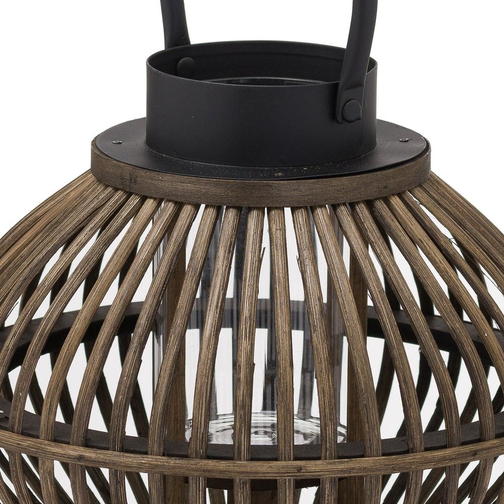 Product photograph of Hill Interiors Bamboo Style Lantern In Brown Large from Olivia's.