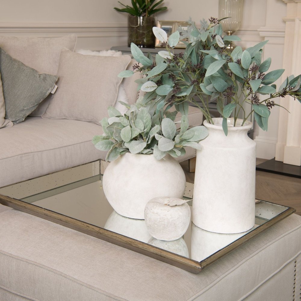 Product photograph of Hill Interiors Darcy Urn Vase In Stone from Olivia's.