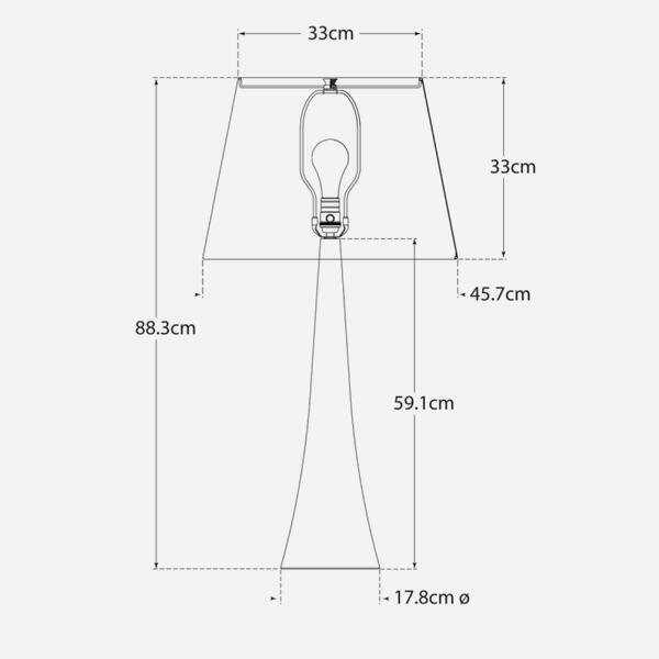 Andrew Martin Dover Table Lamp Aged Iron