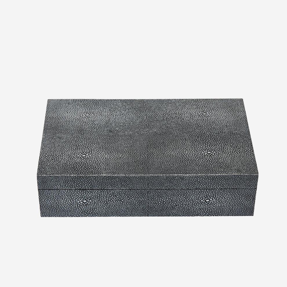 Product photograph of Andrew Martin Cora Box Grey from Olivia's.