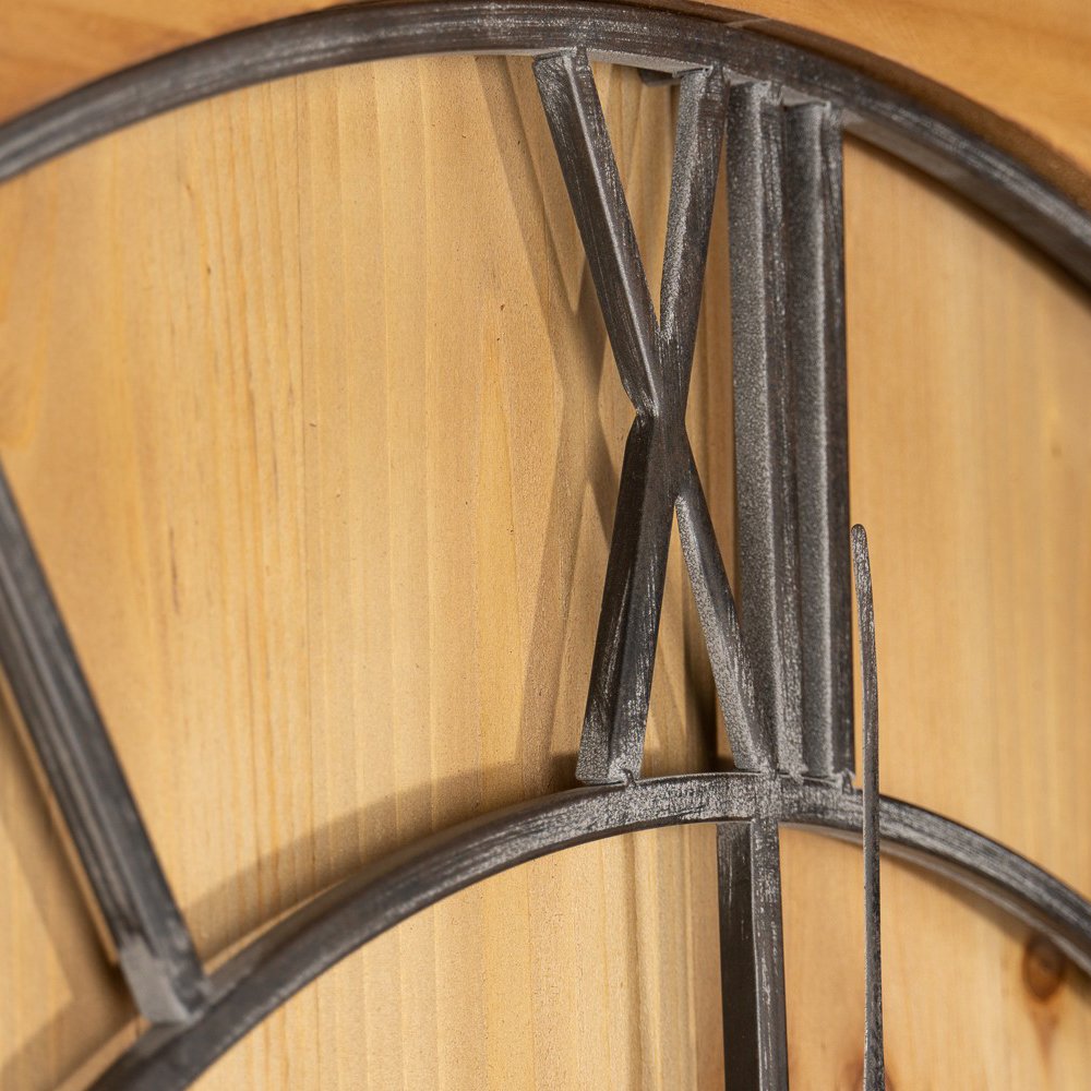 Product photograph of Hill Interiors Williston Wooden Wall Clock from Olivia's.