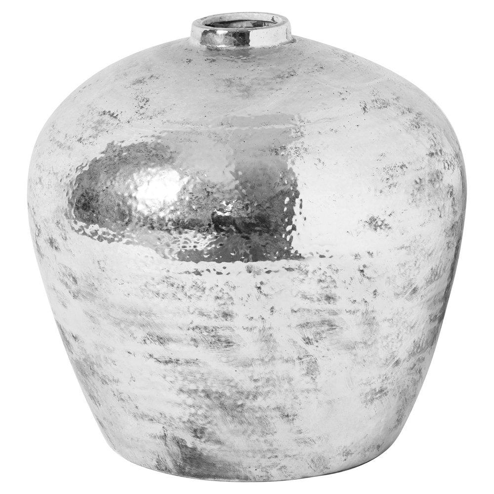 Product photograph of Hill Interiors Hammered Silver Astral Vase from Olivia's