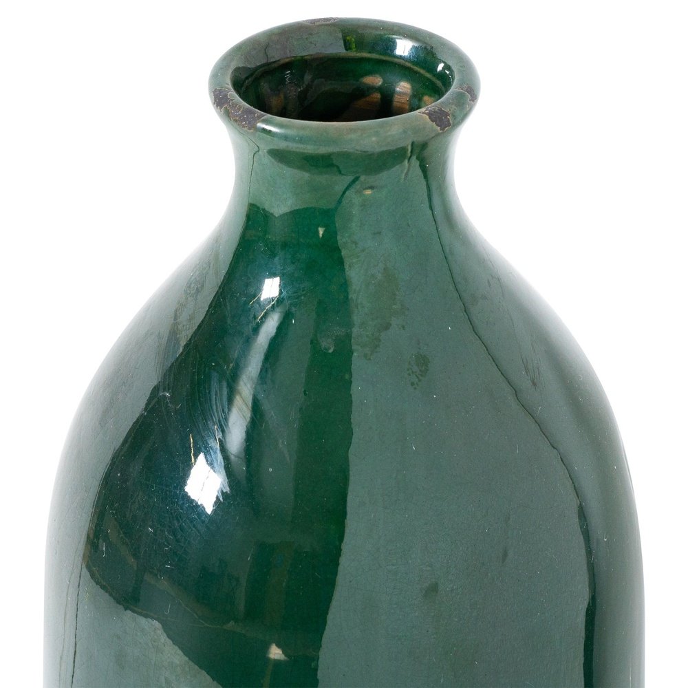 Product photograph of Hill Interiors Garda Glazed Gisela Vase In Emerald from Olivia's.