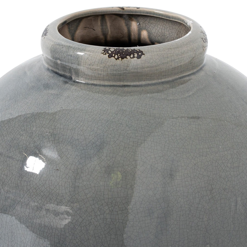 Product photograph of Hill Interiors Garda Grey Glazed Tall Juniper Vase from Olivia's.