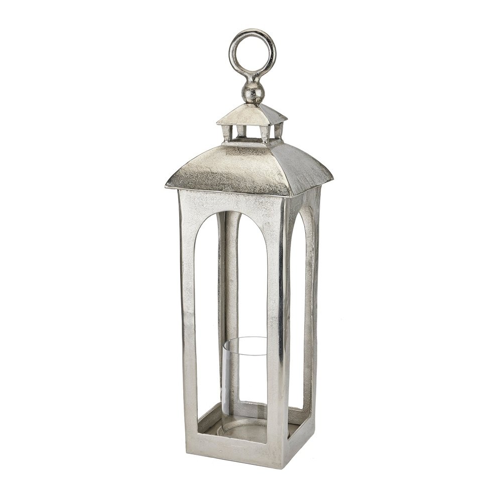 Product photograph of Hill Interiors Farrah Collection Cast Aluminium Loop Top Lantern Small from Olivia's