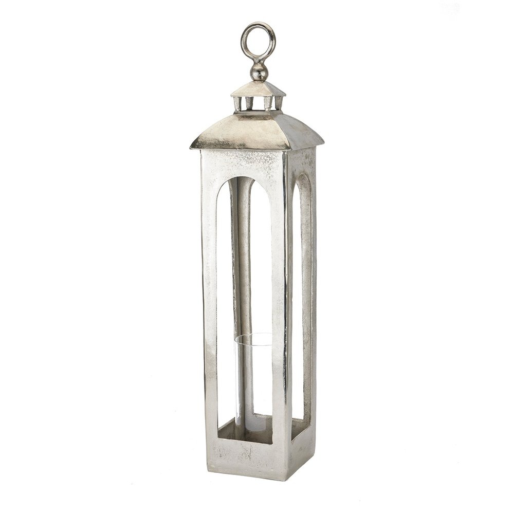 Product photograph of Hill Interiors Farrah Collection Cast Aluminium Loop Top Lantern Small from Olivia's.