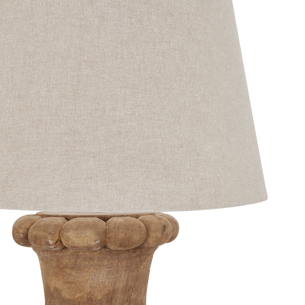 Product photograph of Hill Interiors Delaney Natural Wash Fluted Lamp With Linen Shade from Olivia's.