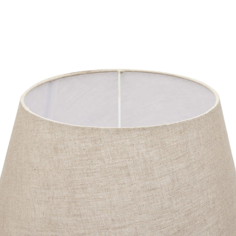 Product photograph of Hill Interiors Delaney Natural Wash Spindle Lamp With Linen Shade from Olivia's.