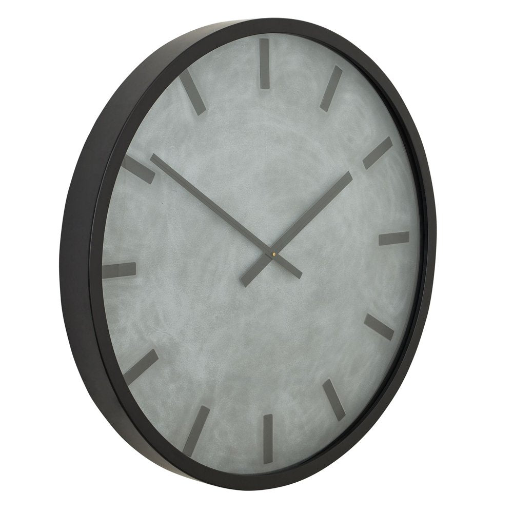 Product photograph of Hill Interiors Large Concrete Effect Station Clock from Olivia's