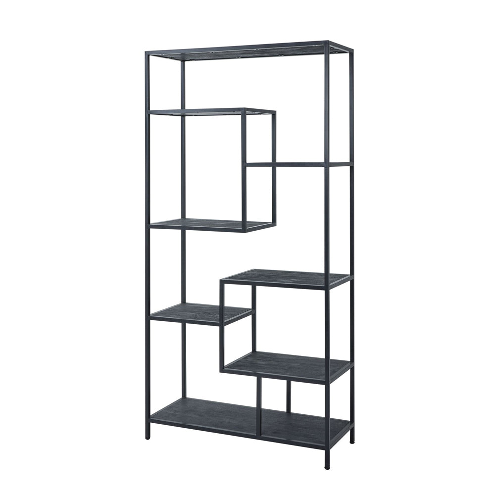 Product photograph of Hill Interiors Large Black Multi Shelf Unit from Olivia's