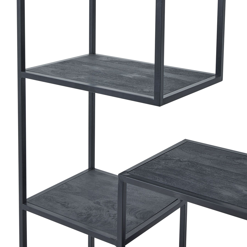 Product photograph of Hill Interiors Large Black Multi Shelf Unit from Olivia's.