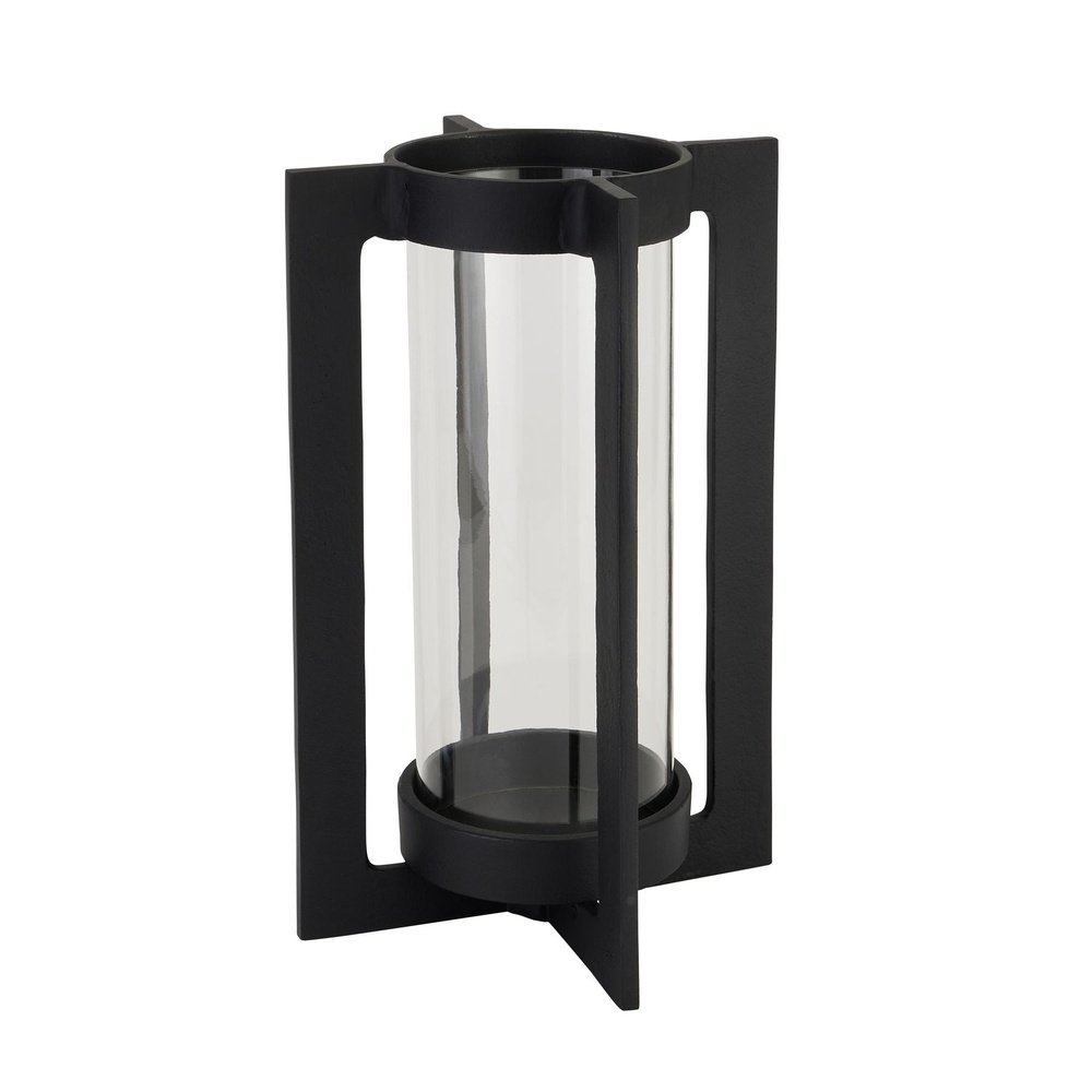 Product photograph of Hill Interiors Hurricane Lantern In Black Large from Olivia's