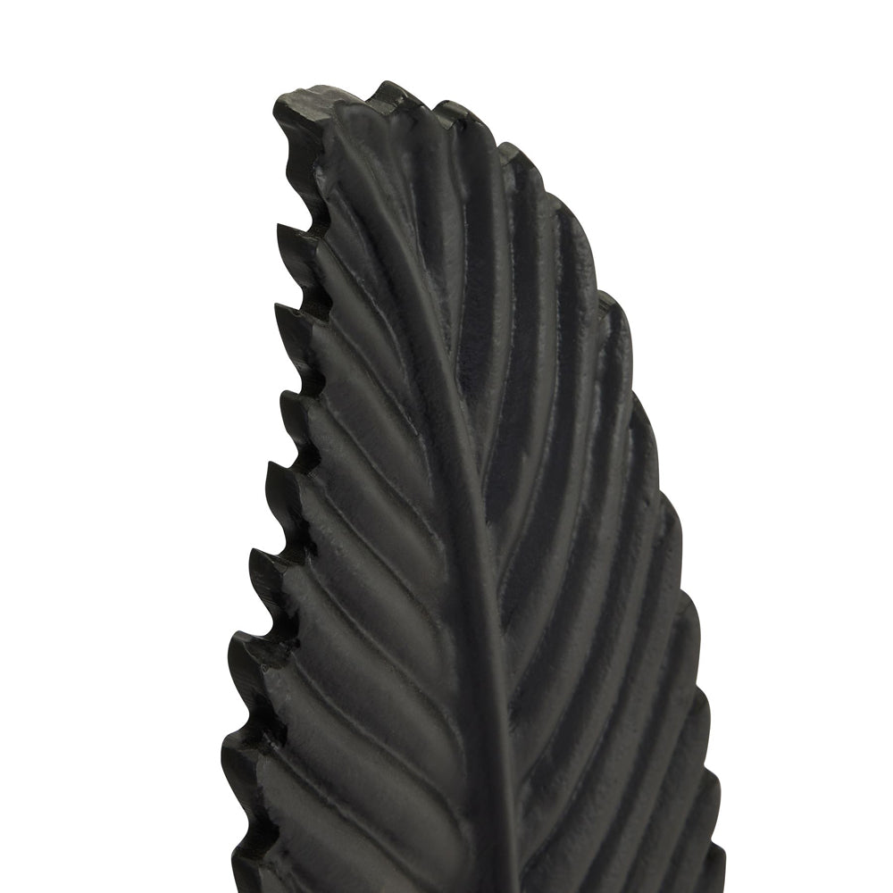 Product photograph of Hill Interiors Black Cast Leaf Ornament from Olivia's.