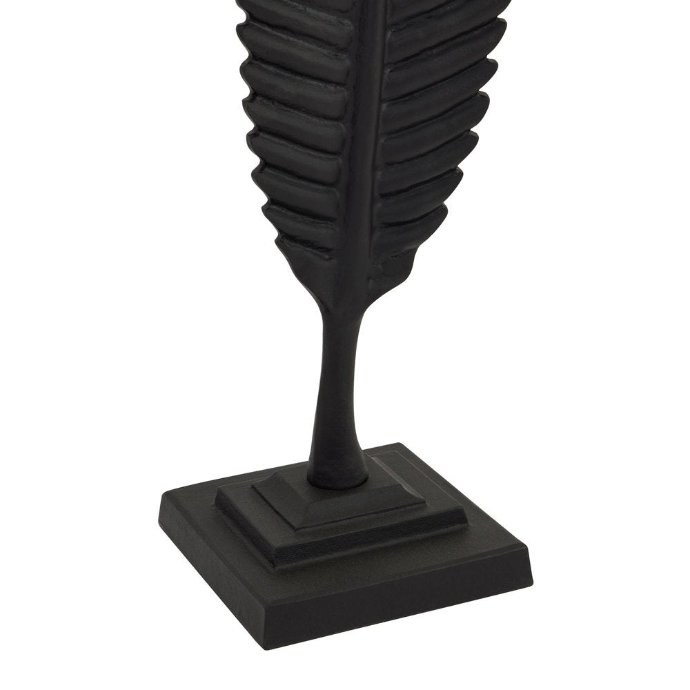 Product photograph of Hill Interiors Black Cast Leaf Ornament from Olivia's.