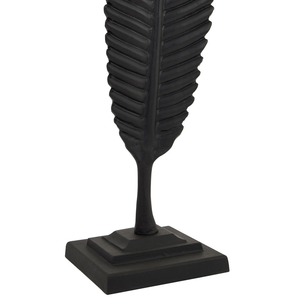 Product photograph of Hill Interiors Black Cast Large Leaf Ornament from Olivia's.