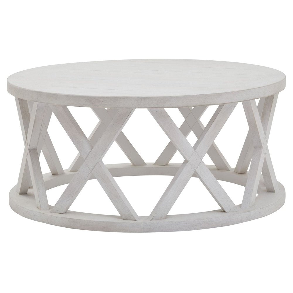 Product photograph of Hill Interiors Stamford Plank Collection Round Coffee Table from Olivia's
