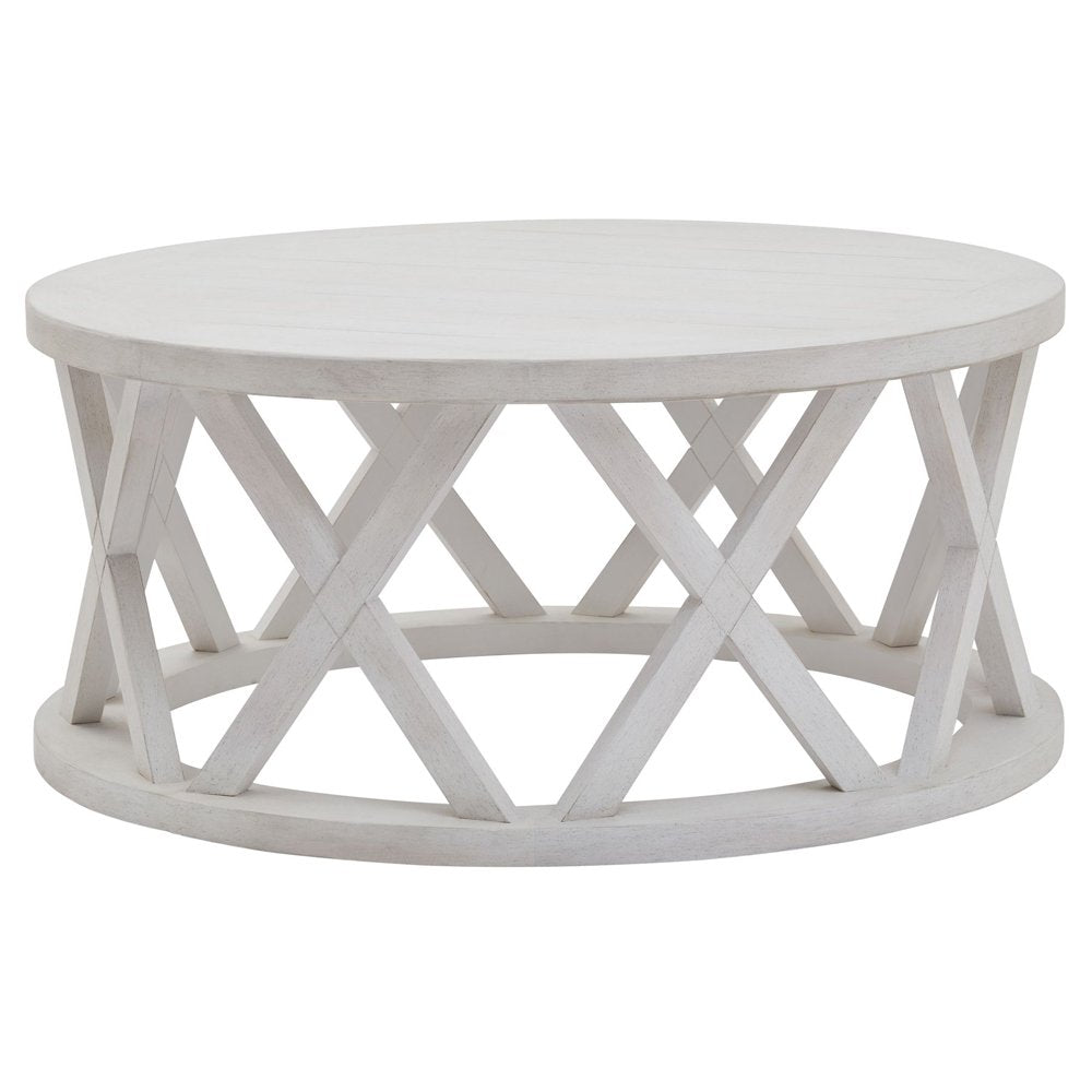 Product photograph of Hill Interiors Stamford Plank Collection Round Coffee Table from Olivia's.