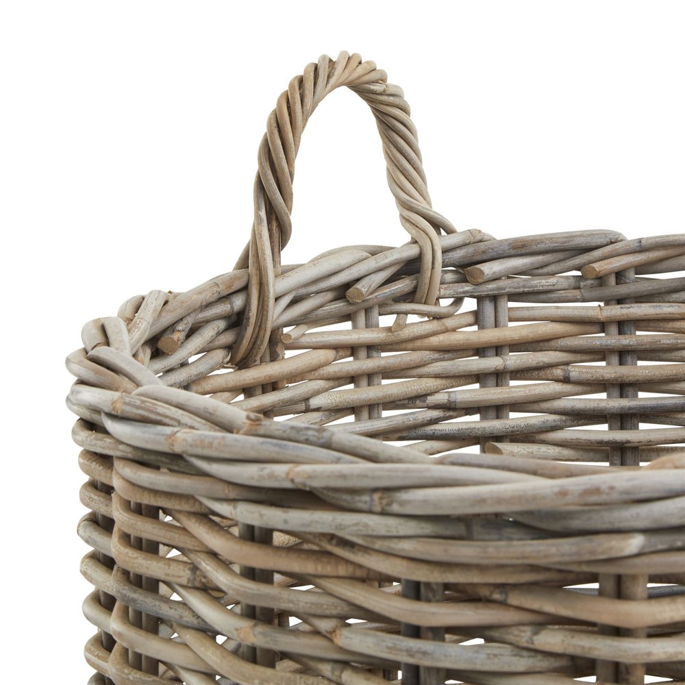 Product photograph of Hill Interiors Set Of 3 Kubu Rattan Round Storage Baskets from Olivia's.