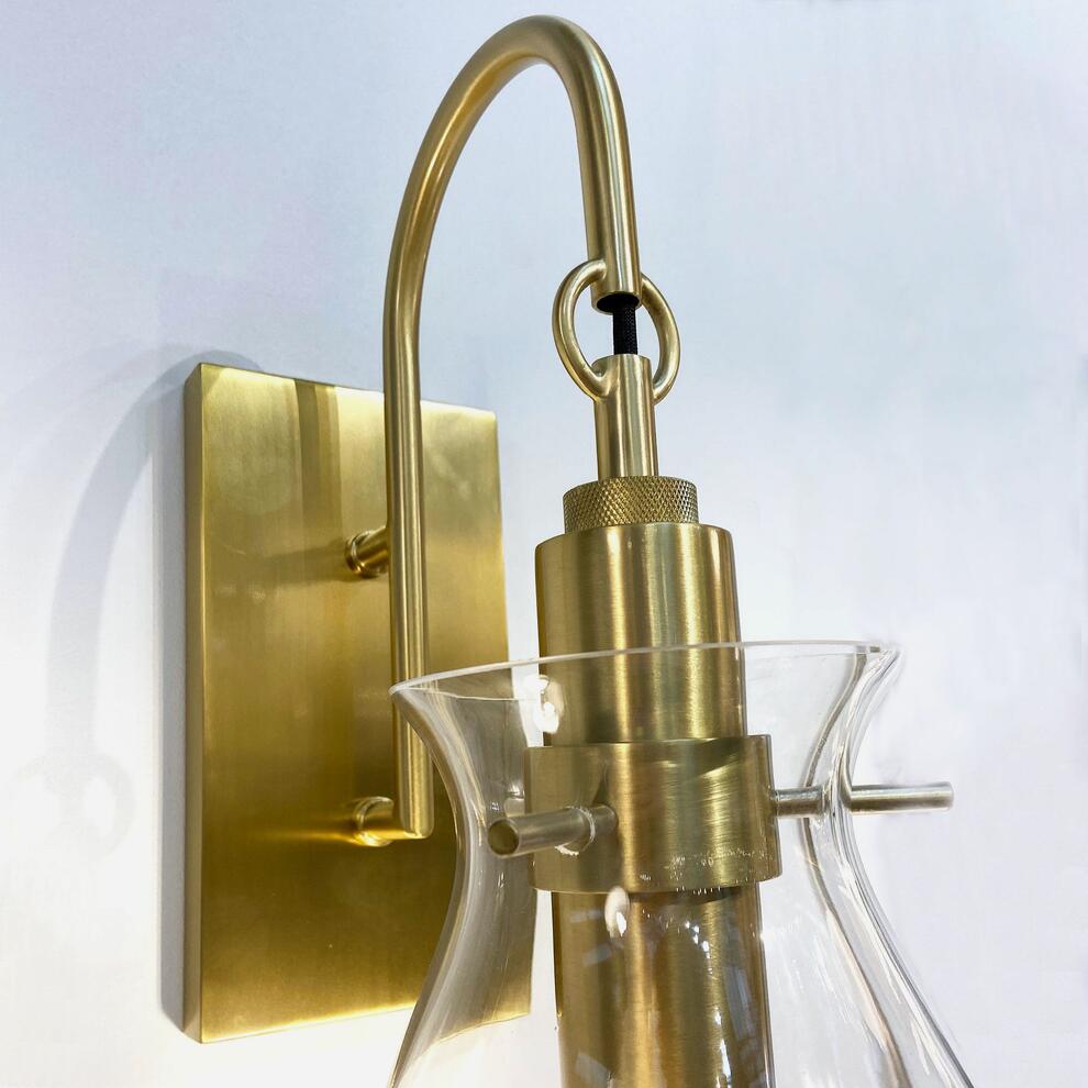 Product photograph of Andrew Martin Ivy Wall Light Aged Brass from Olivia's.