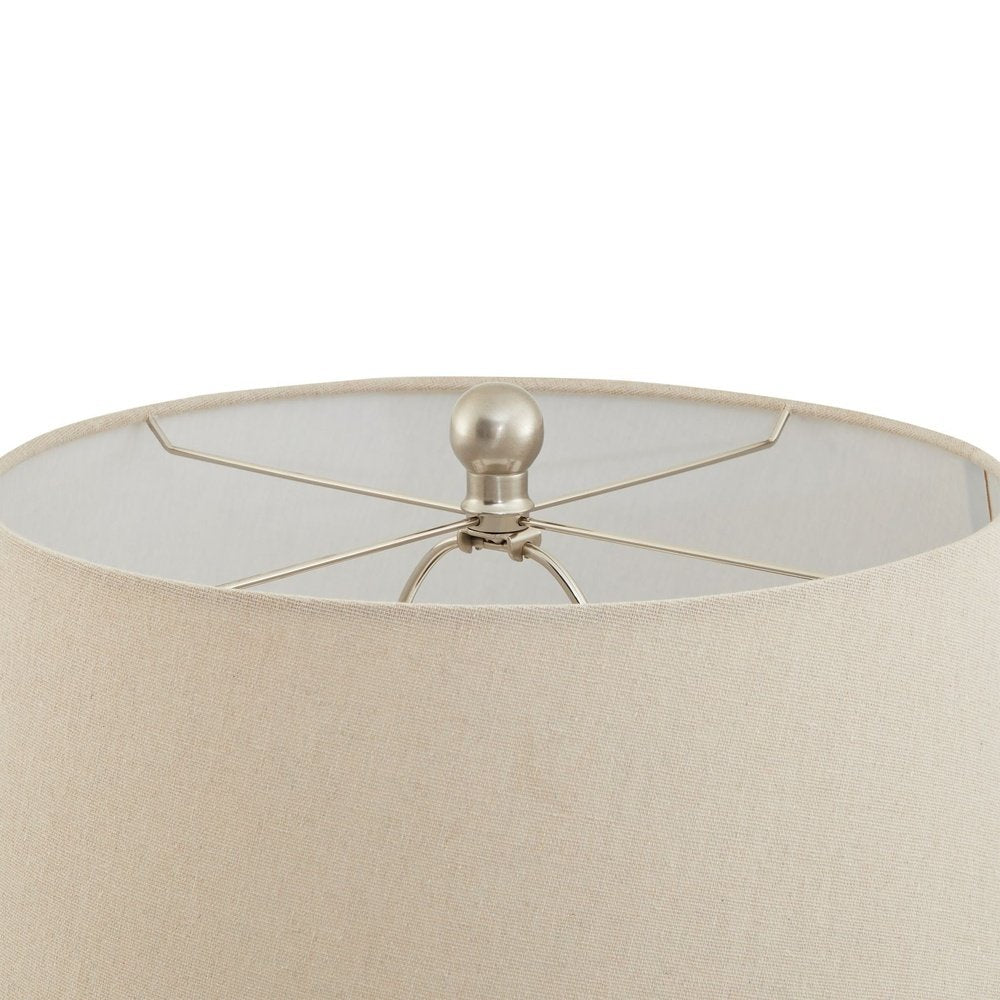 Product photograph of Hill Interiors Woven Ceramic Table Lamp With Linen Shade from Olivia's.