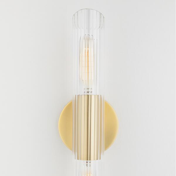 Product photograph of Andrew Martin Cecily Wall Light Aged Brass Small from Olivia's.