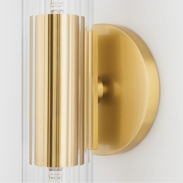 Product photograph of Andrew Martin Cecily Wall Light Aged Brass Small from Olivia's.