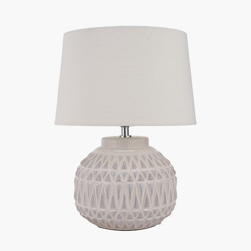 Product photograph of Olivia S Arnia Texture Ceramic Table Lamp In Warm White from Olivia's