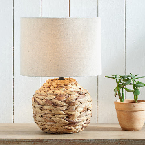 Product photograph of Olivia S Koda Plaited Water Hyacinth Table Lamp In Natural Small from Olivia's.