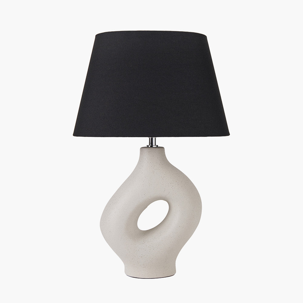 Product photograph of Olivia S Malia Monochrome Organic Ceramic Table Lamp from Olivia's