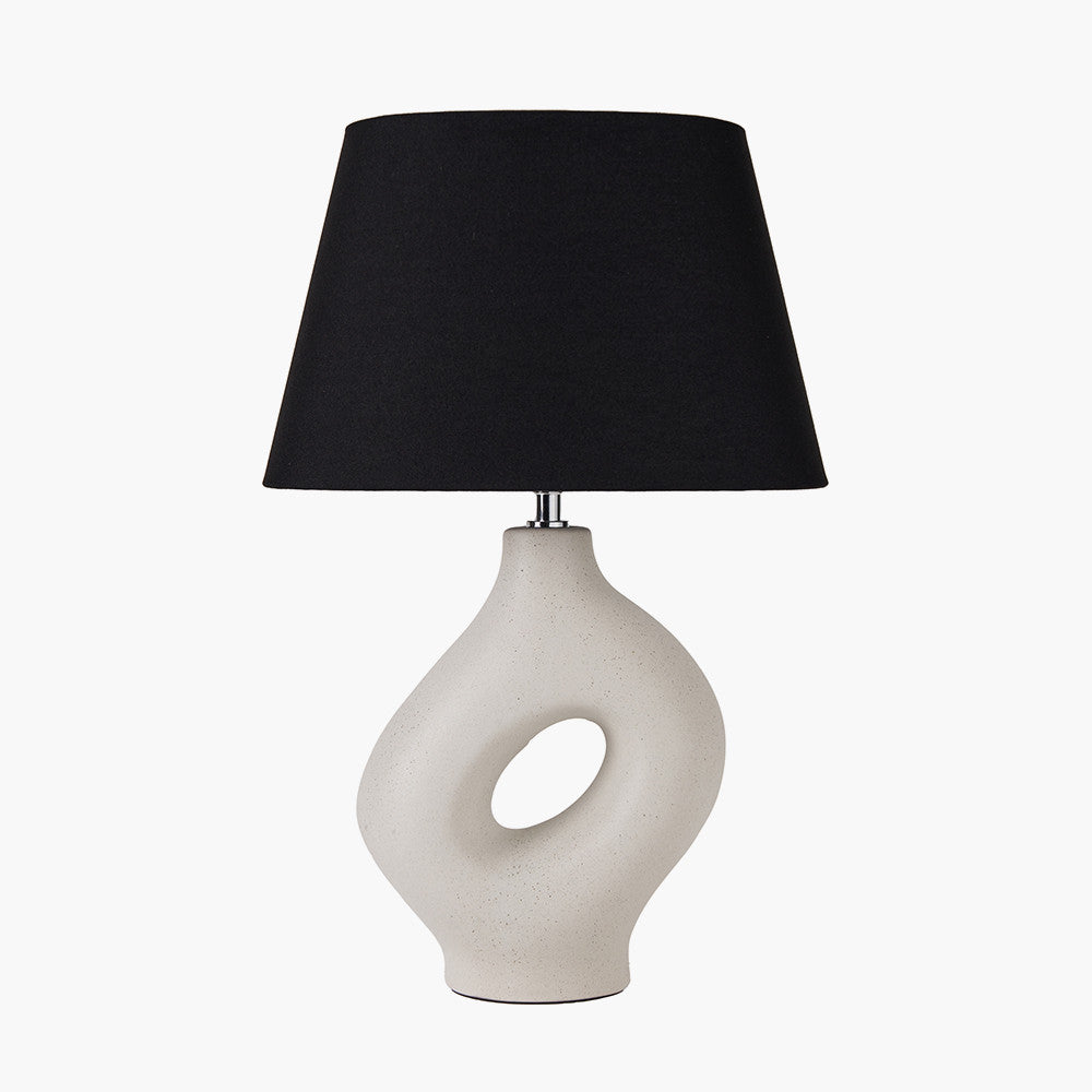 Product photograph of Olivia S Malia Monochrome Organic Ceramic Table Lamp from Olivia's.