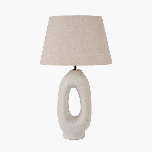 Product photograph of Olivia S Lila Natural Organic Tall Ceramic Table Lamp from Olivia's