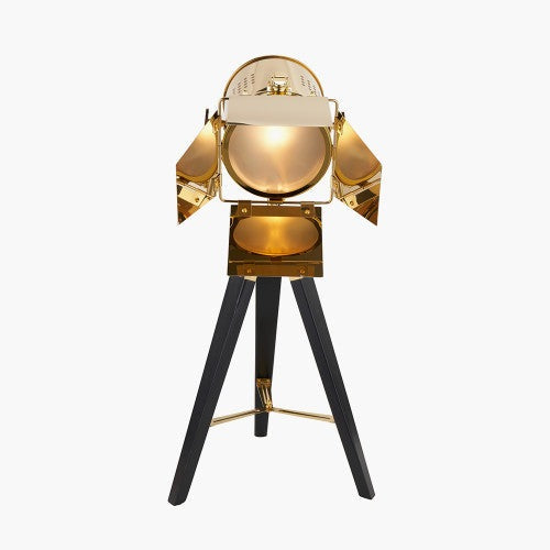 Olivias Stanley Tripod Table Lamp In Gold And Black