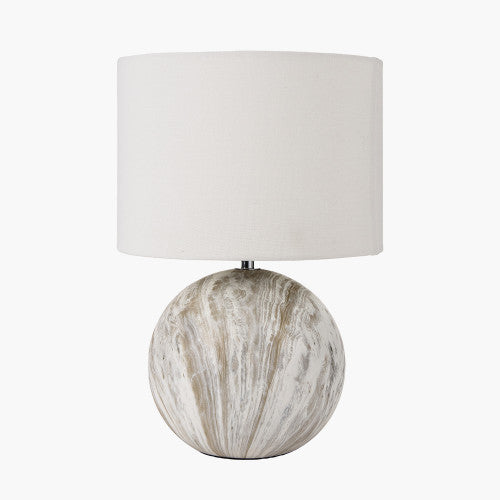 Product photograph of Olivia S Dusk Stone Effect Ceramic Table Lamp In Grey from Olivia's