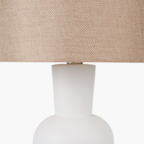 Product photograph of Olivia S Luna Curved Bottle Ceramic Table Lamp In White from Olivia's.
