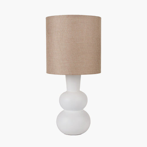 Product photograph of Olivia S Luna Curved Bottle Ceramic Table Lamp In White from Olivia's