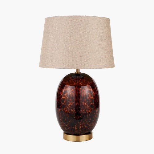Product photograph of Olivia S Lucinda Tortoiseshell Glass Table Lamp Large from Olivia's.