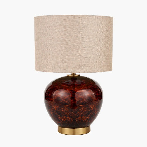 Product photograph of Olivia S Lucinda Tortoiseshell Glass Table Lamp Large from Olivia's
