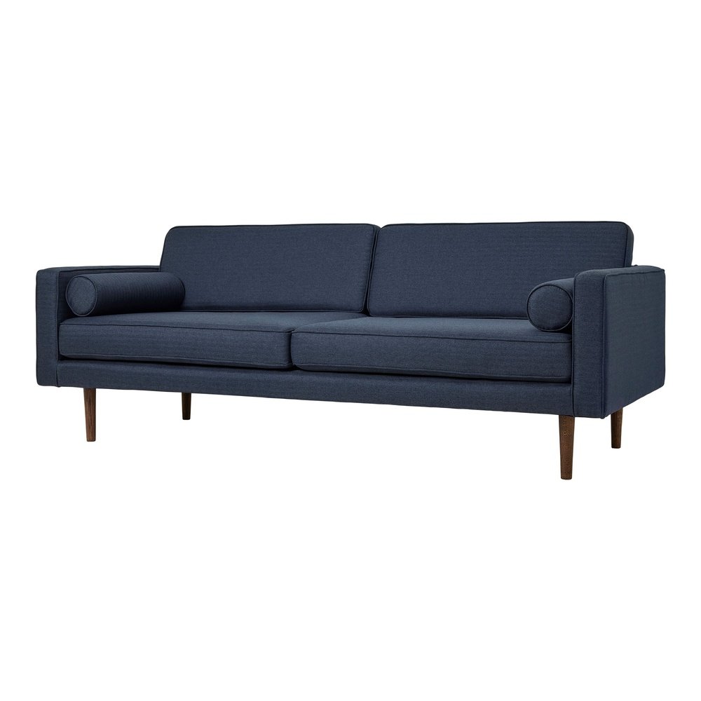 Product photograph of Broste Copenhagen Wind 2 -seater Sofa In Navy from Olivia's