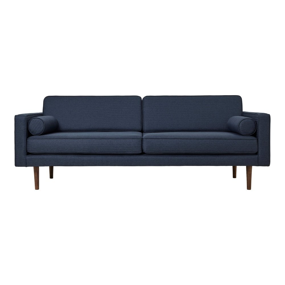 Product photograph of Broste Copenhagen Wind 2 -seater Sofa In Navy from Olivia's.