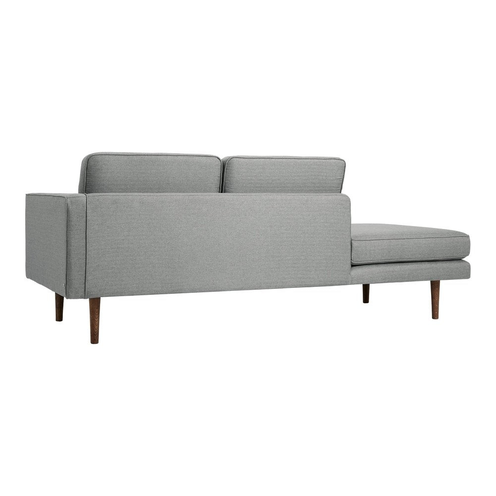 Product photograph of Broste Copenhagen Wind Chaise Longue Right Sided In Grey from Olivia's.