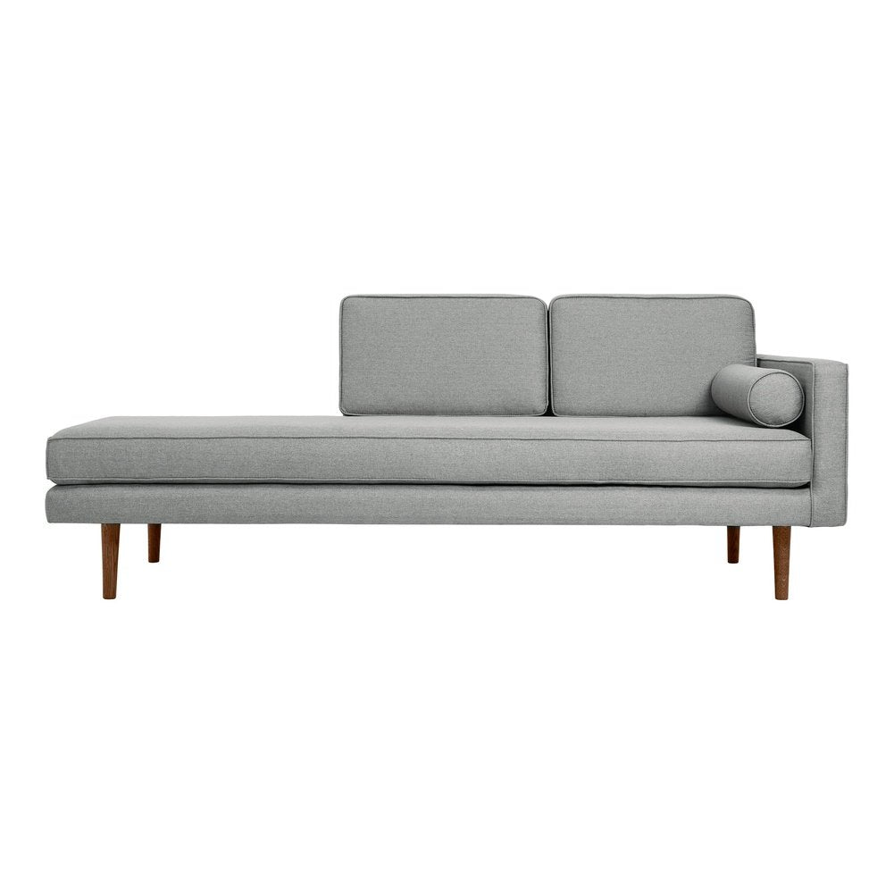 Product photograph of Broste Copenhagen Wind Chaise Longue Right Sided In Grey from Olivia's.