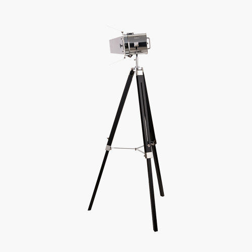 Product photograph of Olivia S Stanley Tripod Floor Lamp In Silver And Black from Olivia's.