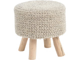 LIBRA CALM NEUTRAL COLLECTION - NOMAD KNITTED STOOL STONE GREY