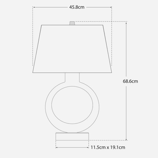 Andrew Martin Ring Form Table Lamp in Bronze