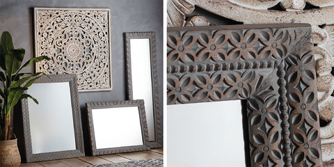 Boho textured mirror