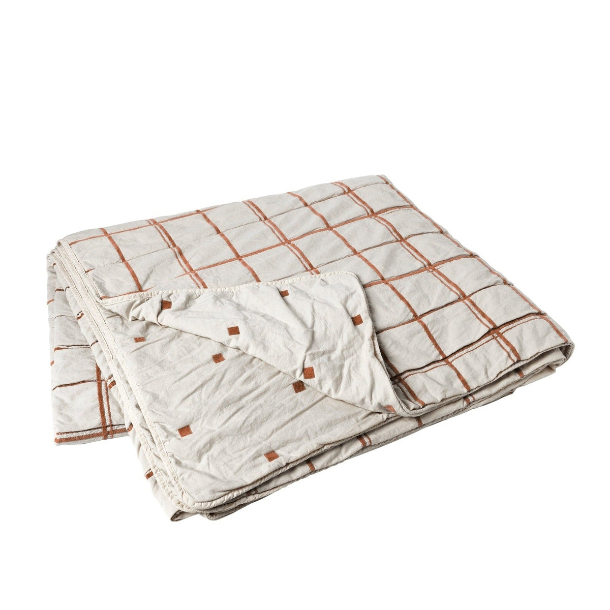 Product photograph of Broste Copenhagen Tove Bedspread In Meerkat Brown from Olivia's